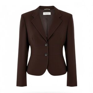 Max Mara Vintage Blazer Chocolate Brown Sz 14